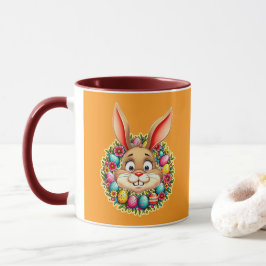 Cute Easter Bunny – Spring Flowers caneca