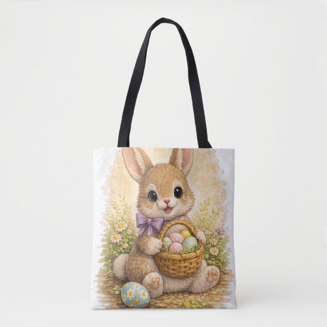 Cute Easter Bunny Tote Bag Kawaii Rabbit (Frente)