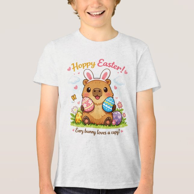 Cute Easter Capybara Eggs Bunny Ears (Frente)