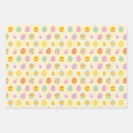 Cute Egg Pattern Green Yellow Pink Kids Birthday