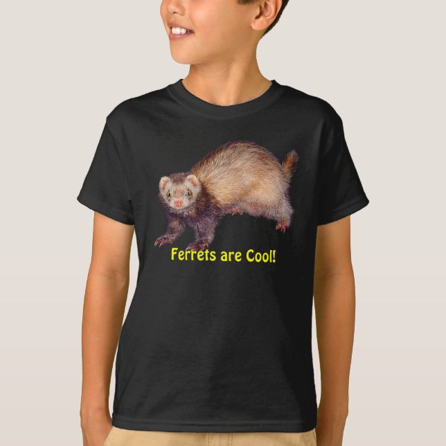 Cute Ferret é uma camiseta Legal do amante dos ani (Frente)