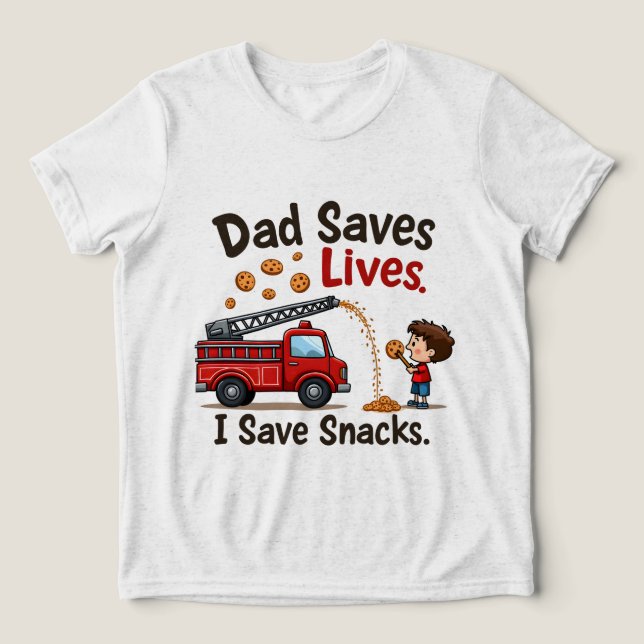 Cute Firefighthing Kids T-Shirt with Firetrucks (Design frontal)