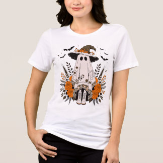 Cute Floral Ghost Witch Hat Halloween