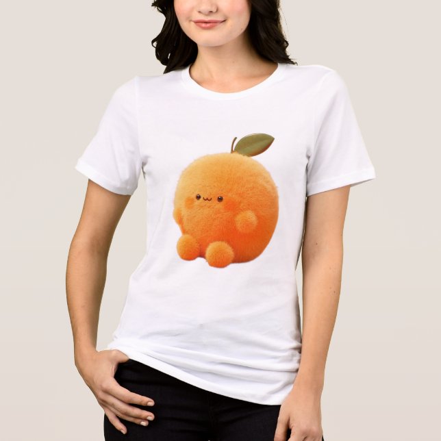 Cute Fluffy Orange Sprite with Tiny Limbs Women's  (Frente)