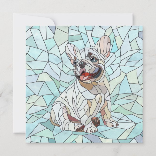 Cute French Bulldog Puppy - mosaico pastel (Frente)