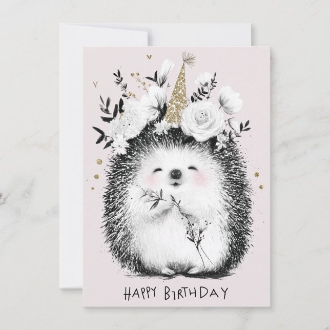 Cute Funny Birthday Card (Frente)