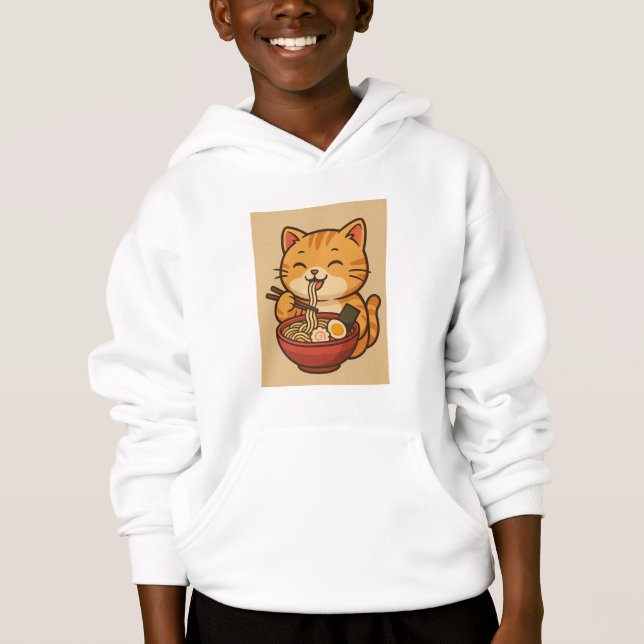 Cute Funny Cat Ramen | Graphic Tee (Frente)