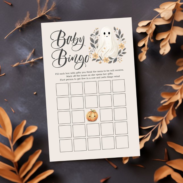 Cute Ghost Halloween Baby Bingo Shower Game (Criador carregado)