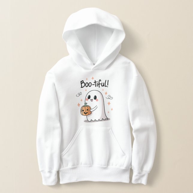 “Cute Ghost Halloween Kids Hoodie (Postura )