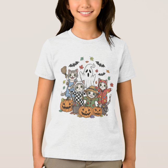 Cute Ghost Neon BOO | Crianças Divertidas Spooky H (Frente)