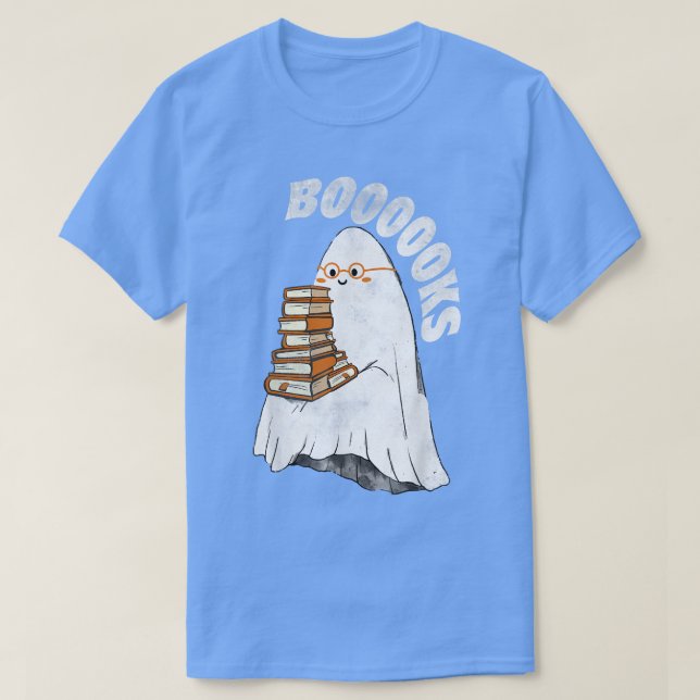 Cute Ghost Teacher Top Book Halloween Booooks Read (Frente do Design)