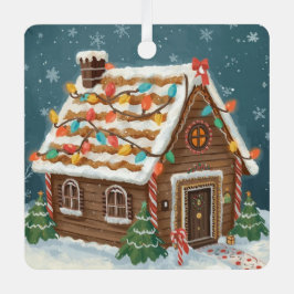 Cute Gingerbread House Christmas Ornament
