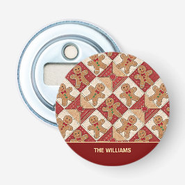 Cute Gingerbread Man Patchwork Pattern Style