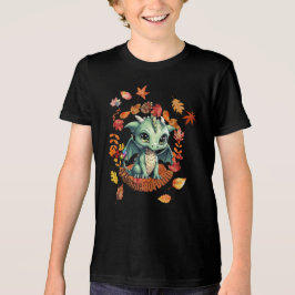 Cute Green Dragon “Autism Awesome Autumn” Design 