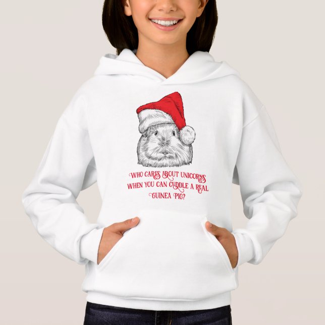 Cute Guinea Pig with Christmas hat (Frente)