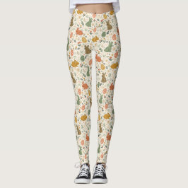 Cute Hand Drawn Spring Bunnies Leggings