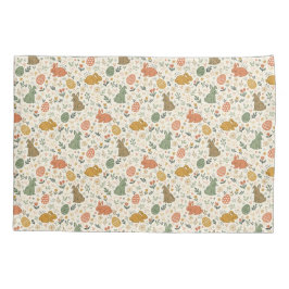 Cute Hand Drawn Spring Bunnies Pillowcase