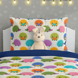 Cute Hedgehog Pattern on Cream