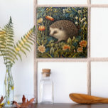 Cute Hedgehog Tapeçaria William Morris Style<br><div class="desc">Um adorável ouriço espia através de uma floresta florestal nesta charmosa design inspirada por William Morris. Perfeito para entusiastas da natureza,  amantes de os animais,  e qualquer um que se encanta com a beleza dos jardins ou da floresta. Traga a serenidade da natureza para o seu espaço.</div>