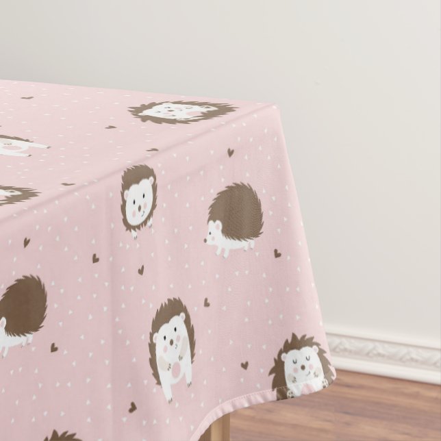 Cute Hedgehog Toalha de mesa (Posição Original)