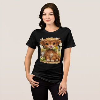 Cute Highland Cow T-Shirt Kawaii Animal Gift