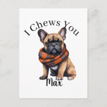 Cute I Chews You | Cartão Postal Francês