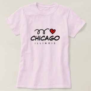 Cute I coração Chicago Illinois - camisa para mulh