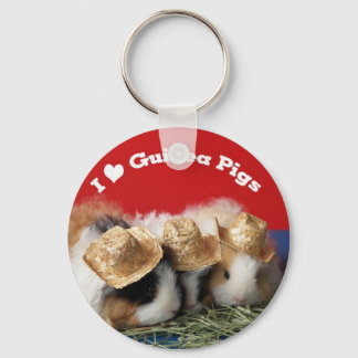 Cute I Love Guiné Pigs Chaveiro