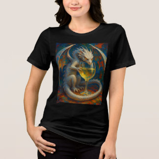 Cute Ivory Dragon & White Wine Fantasy Art