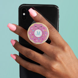 Cute Kawaii Cartoon Anime Sprinkle Donut Monogram