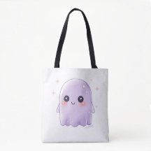 Cute Kawaii Ghost Tote Bag | Aesthetic Halloween 