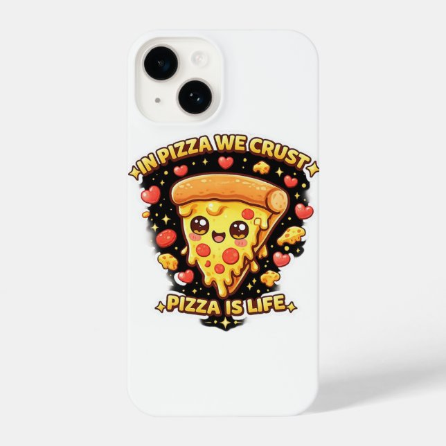 Cute Kawaii Pizza Phone Case – In Pizza We Crust F (Verso)