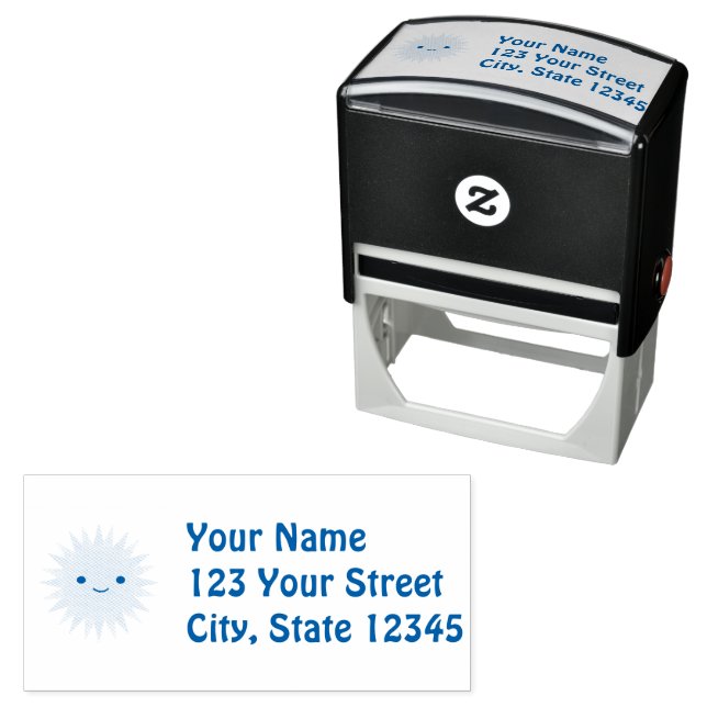 Cute Kawaii sorrindo Carimbo Solar (In Situ)