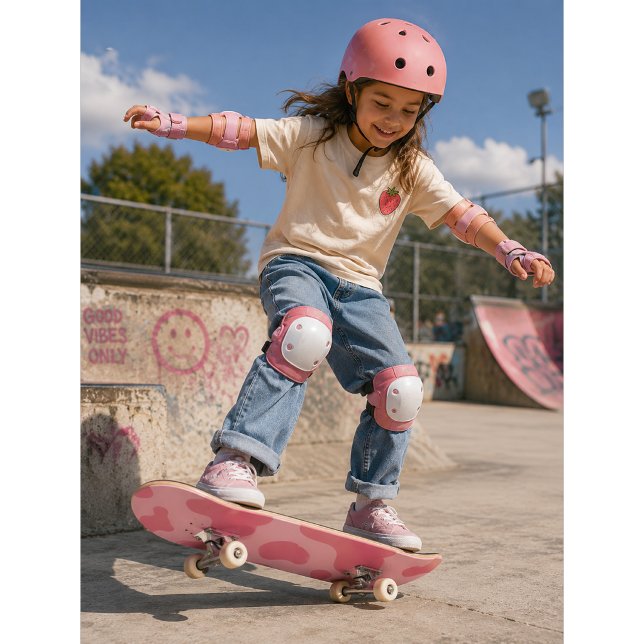 Cute Kawaii Strawberry Cow Patterno de skate (Criador carregado)