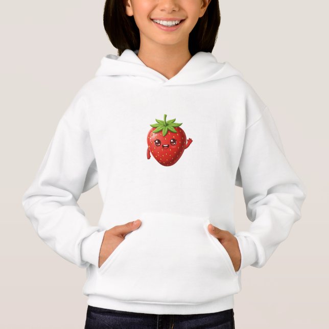 cute kawaii strawberry sweatshirt (Frente)