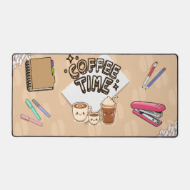 Cute Kawaii Tempo de Café Pad Mousepad para Escrit