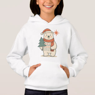 Cute Kids Natal Urso Polar Frio Capuz