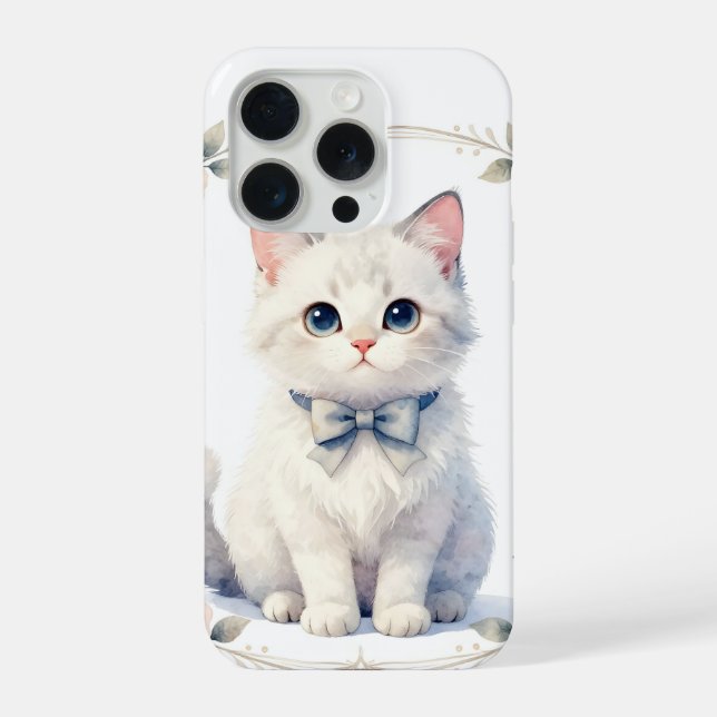 cute kitty cat phone case  (Verso)