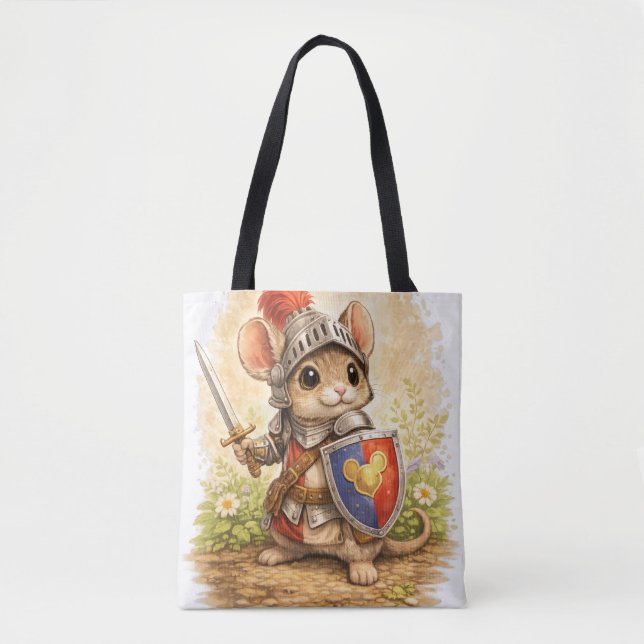 Cute Knight Mouse Tote Bag Kawaii Animal (Frente)
