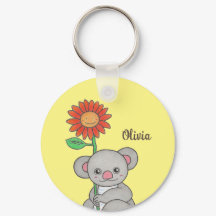 Cute Koala Nome Animal Chaveiro