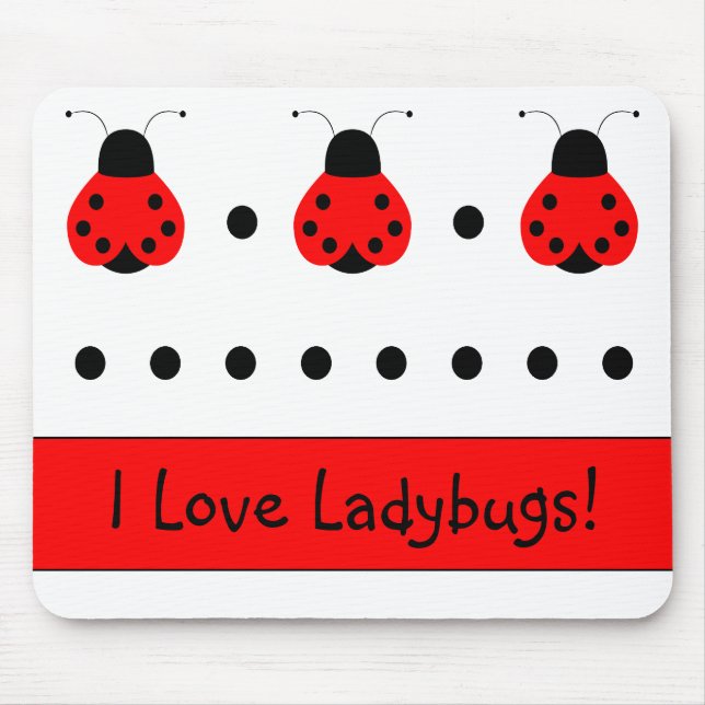 Cute Ladybug Mousepad (Frente)