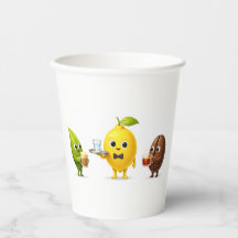 Cute Lemon Tea Friends – Takeaway Paper Cup Design