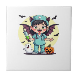 Cute little witch enfermeira Halloween camiseta Pr