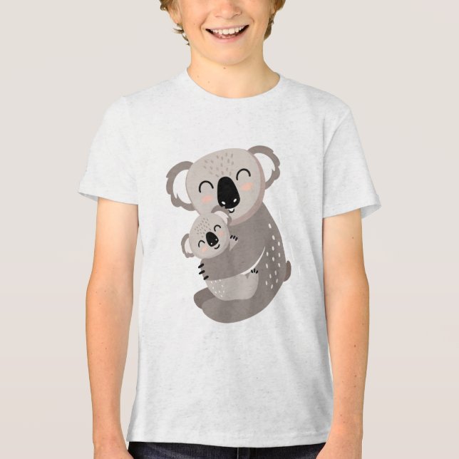 Cute Mama Koala Hugging Baby Joey Illustration (Frente)