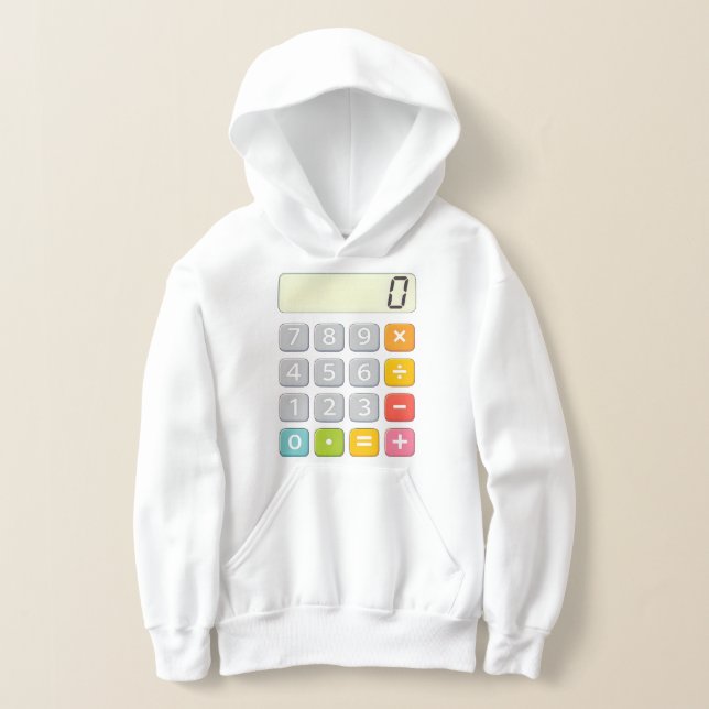 Cute Maths Calculator Hoodie for Kids School (Postura )