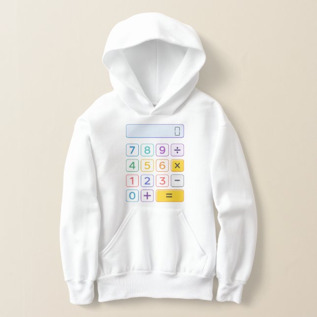 Cute Maths Calculator Hoodie for Kids School (Postura )