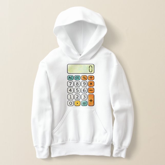Cute Maths Calculator Hoodie for Kids School (Postura )