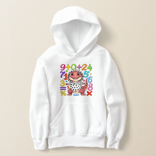 Cute Maths Numbers Hoodie for Kids School (Postura )