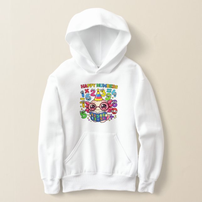 Cute Maths Numbers Truck Number Day Hoodie Kids UK (Postura )