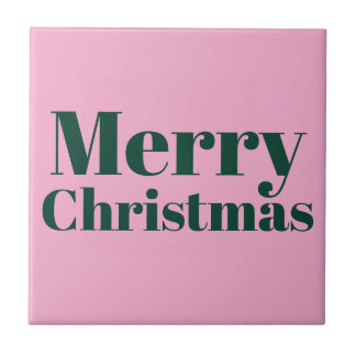 Cute Merry Christmas Ceramic Tile.
